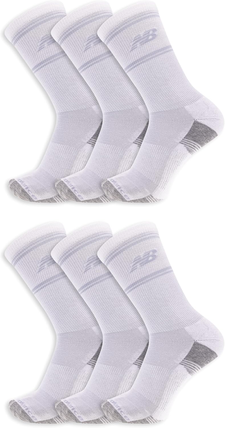 New Balance Performance Cushioned Crew Socks 6-Pack