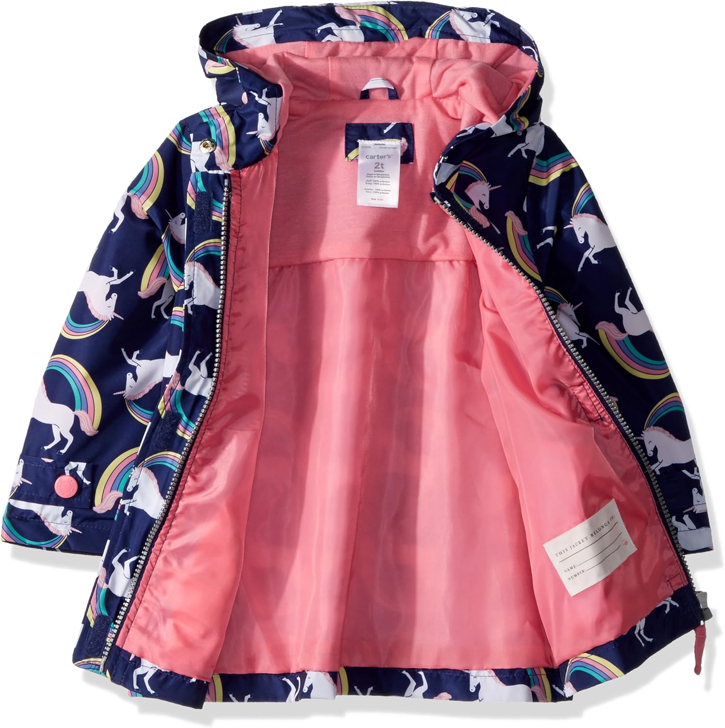 Carters Girls Unicorn Print Rainslicker Jacket 1
