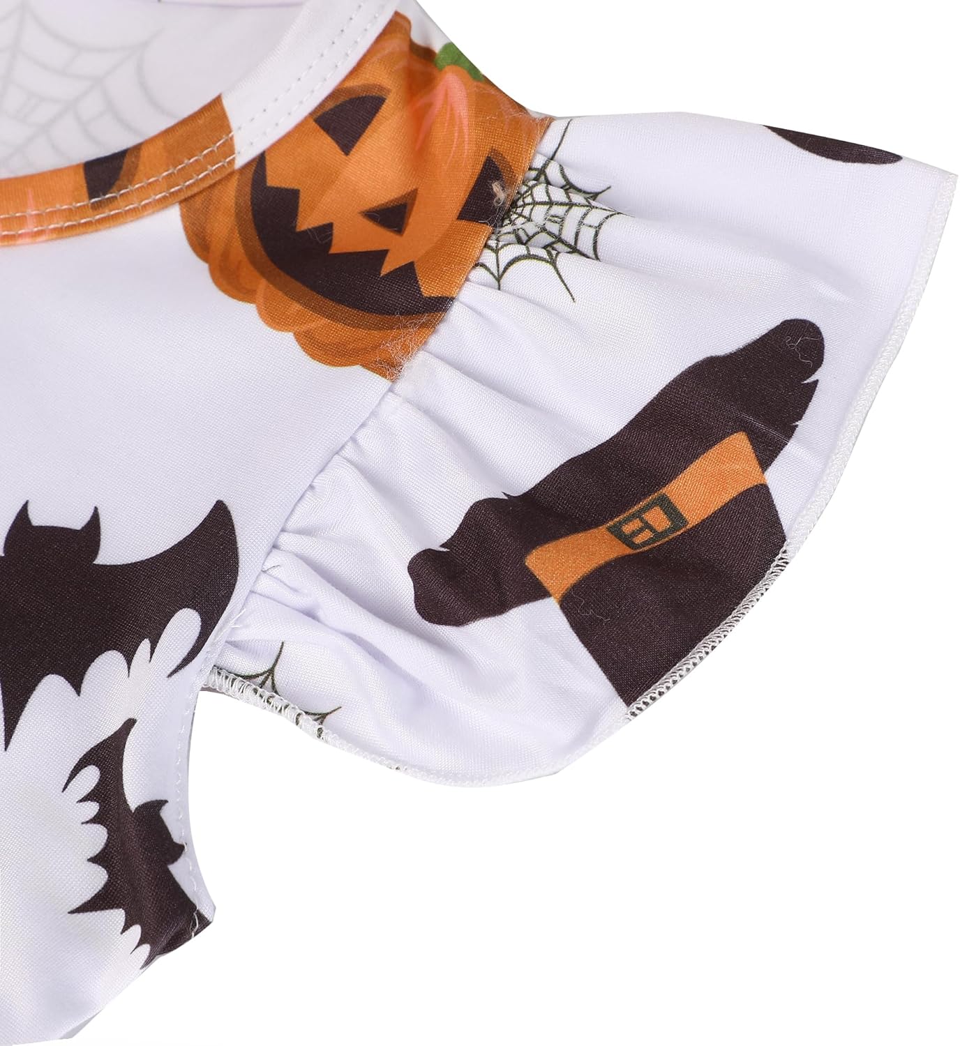 Toddler Girls Pumpkin Spider Ghost Print Dress 2-8Y