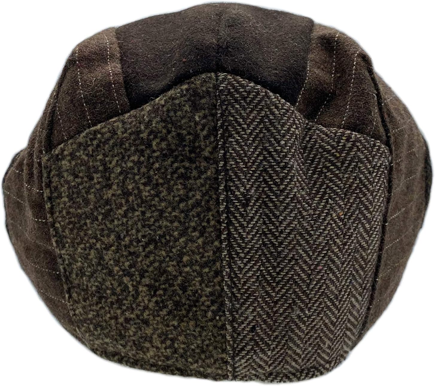 DAIDEM Multi Pattern Patchwork Wool Blend Newsboy Cap