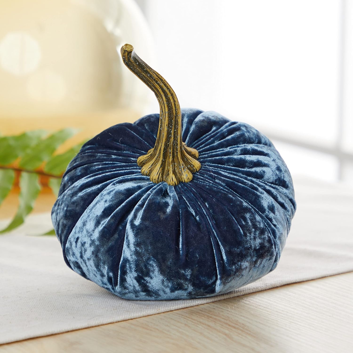 Set of 3 Velvet Pumpkins Fall Home Decor