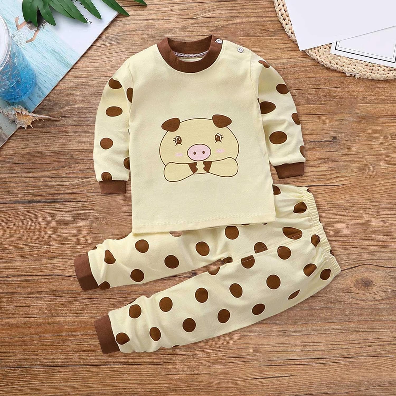 Toddler Baby Boys Girls Soft Long Sleeve 2-Piece Outfits