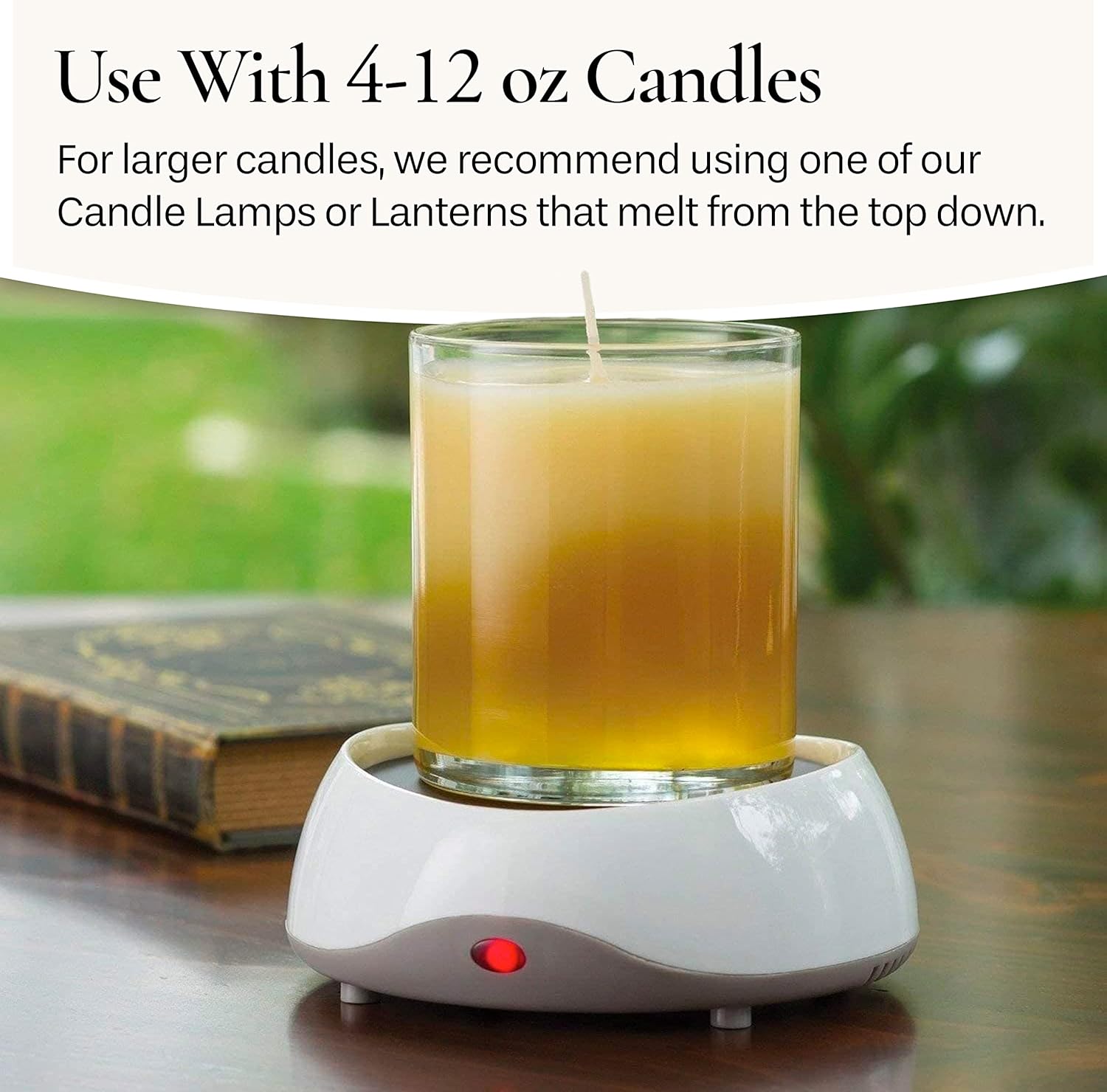 Candle Warmers ETC Auto Shutoff Candle Warmer Plate White Plug-in