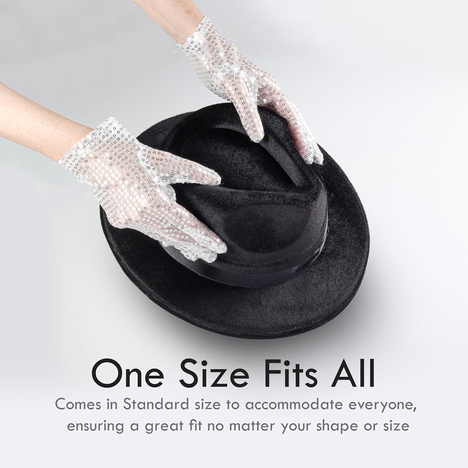 Michael Jackson Costume - Set of 3 - Fedora Sequin Gloves Aviator Sunglasses