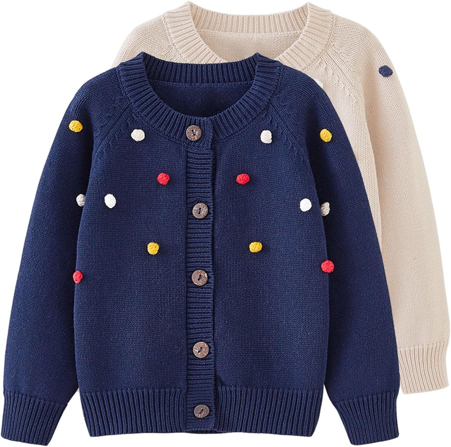 Baby and Toddler Cable Knit Cardigan Sweater for Girls