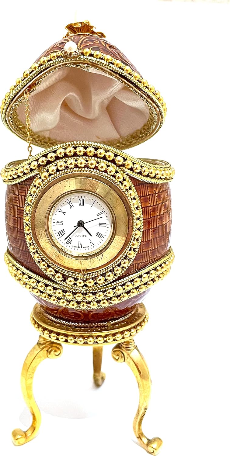 Faberge Style Decorative Trinket Box Egg