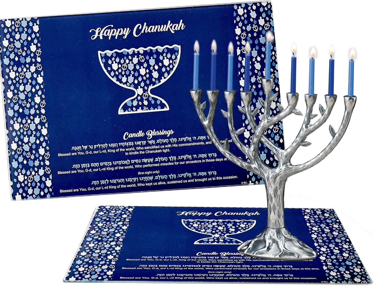 Rite Lite Hanukkah Drip Tray Tree of Life Design 1