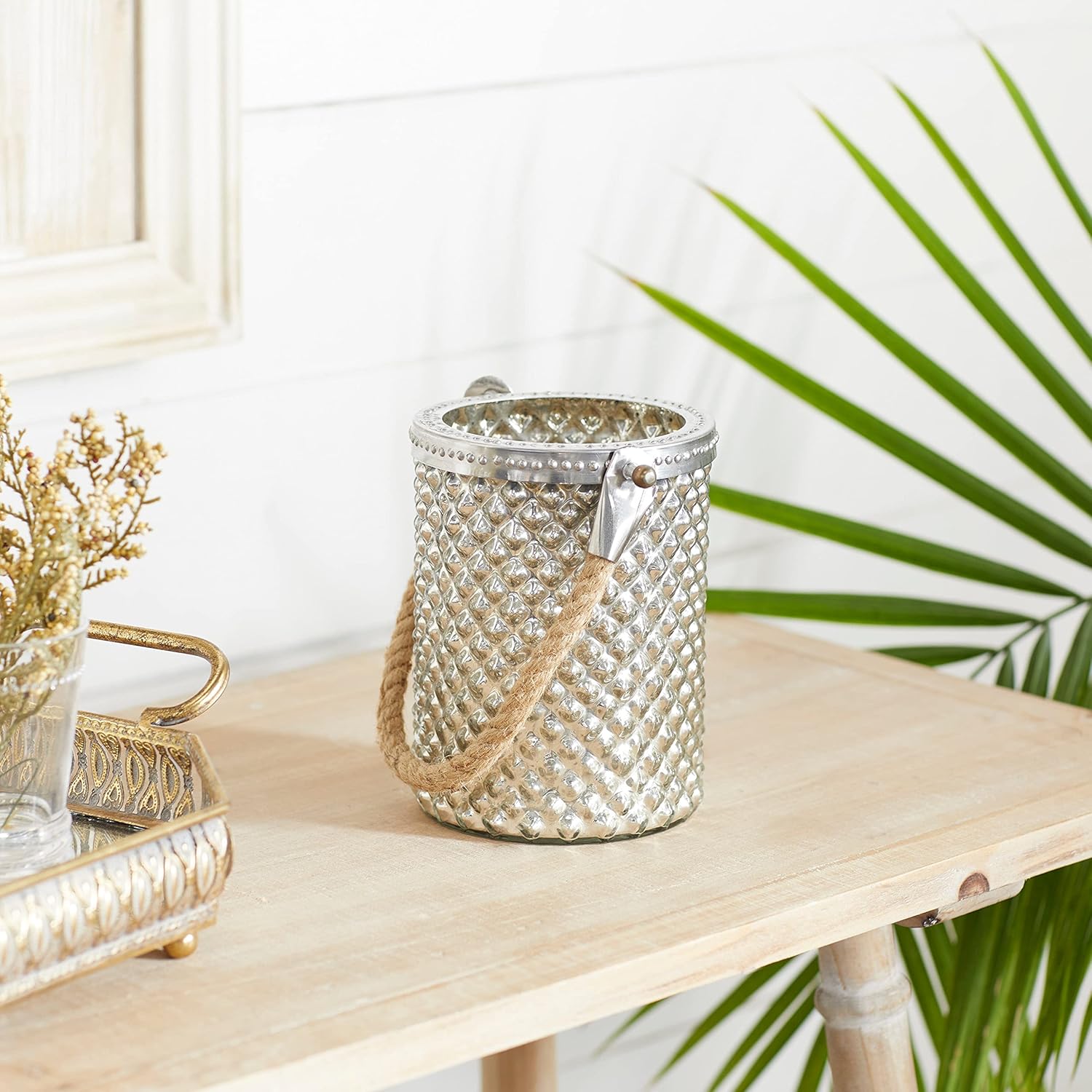 Clear Glass Coastal Lantern 13 x 5 Beach