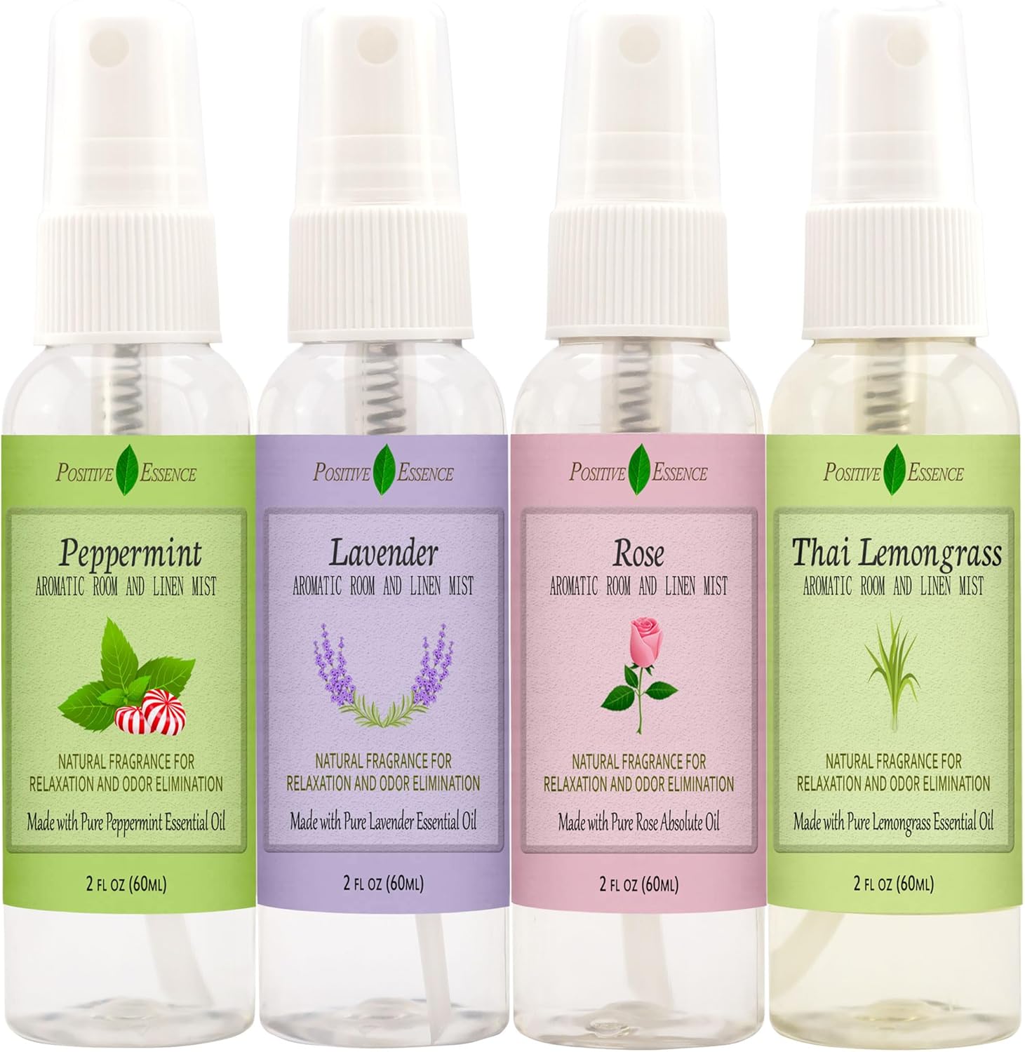 Positive Essence Linen Room Spray Gift Set 4-Pack