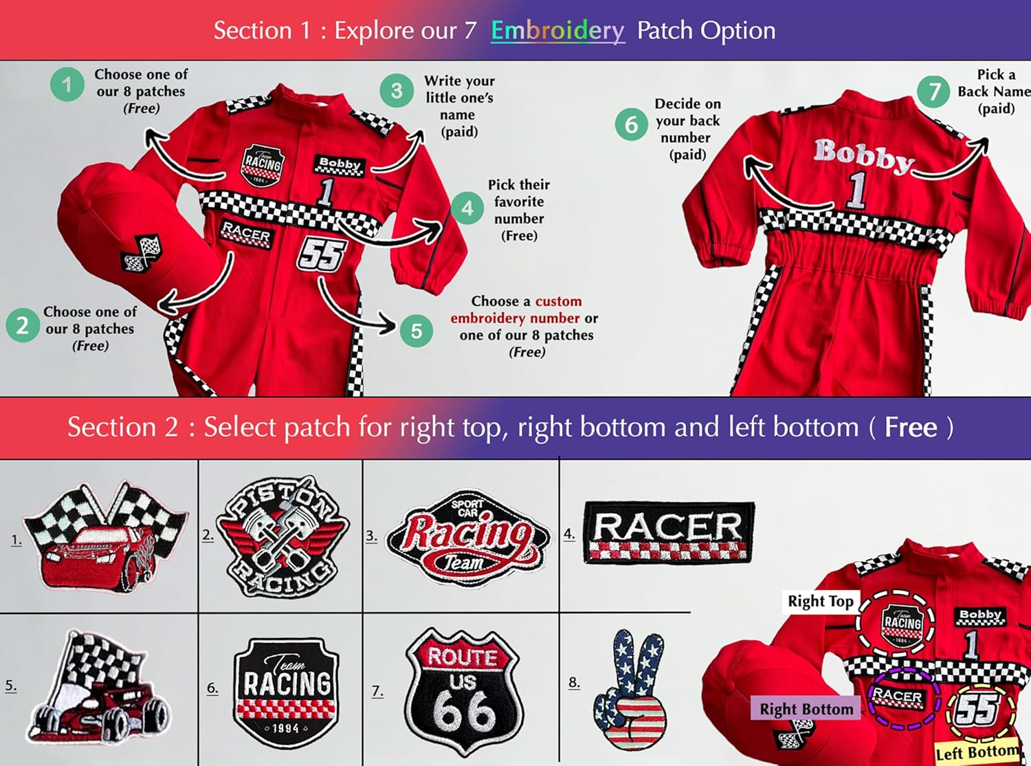 Handmade Race Car Driver Costume for Toddlers 1