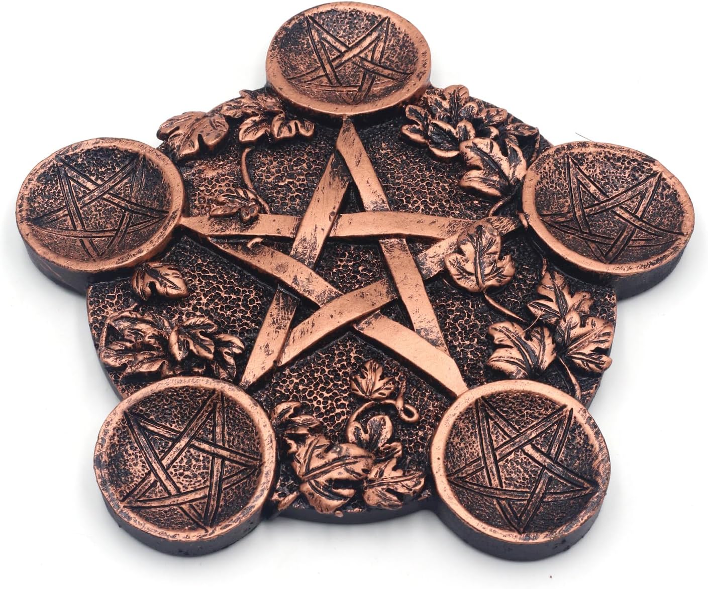 VSPDVO Star Candle Holder Pentacle Altar Tray