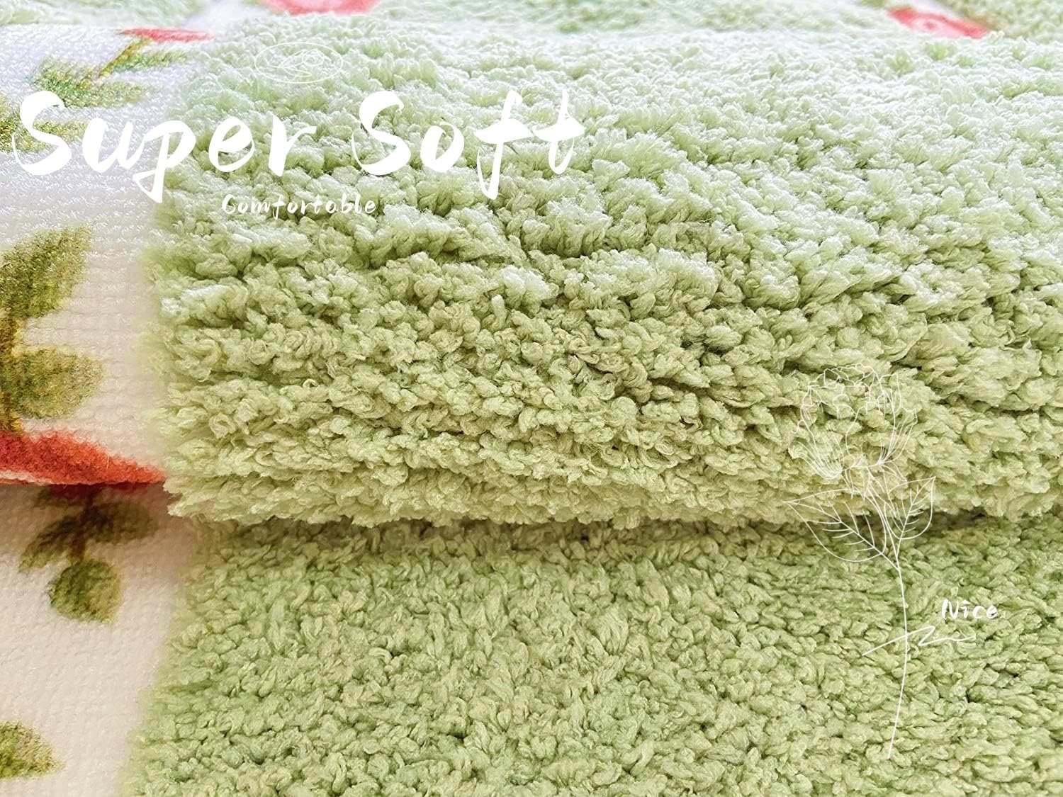 Stay Young Floral Area Rug Non Slip 1771 x 4921 Inch