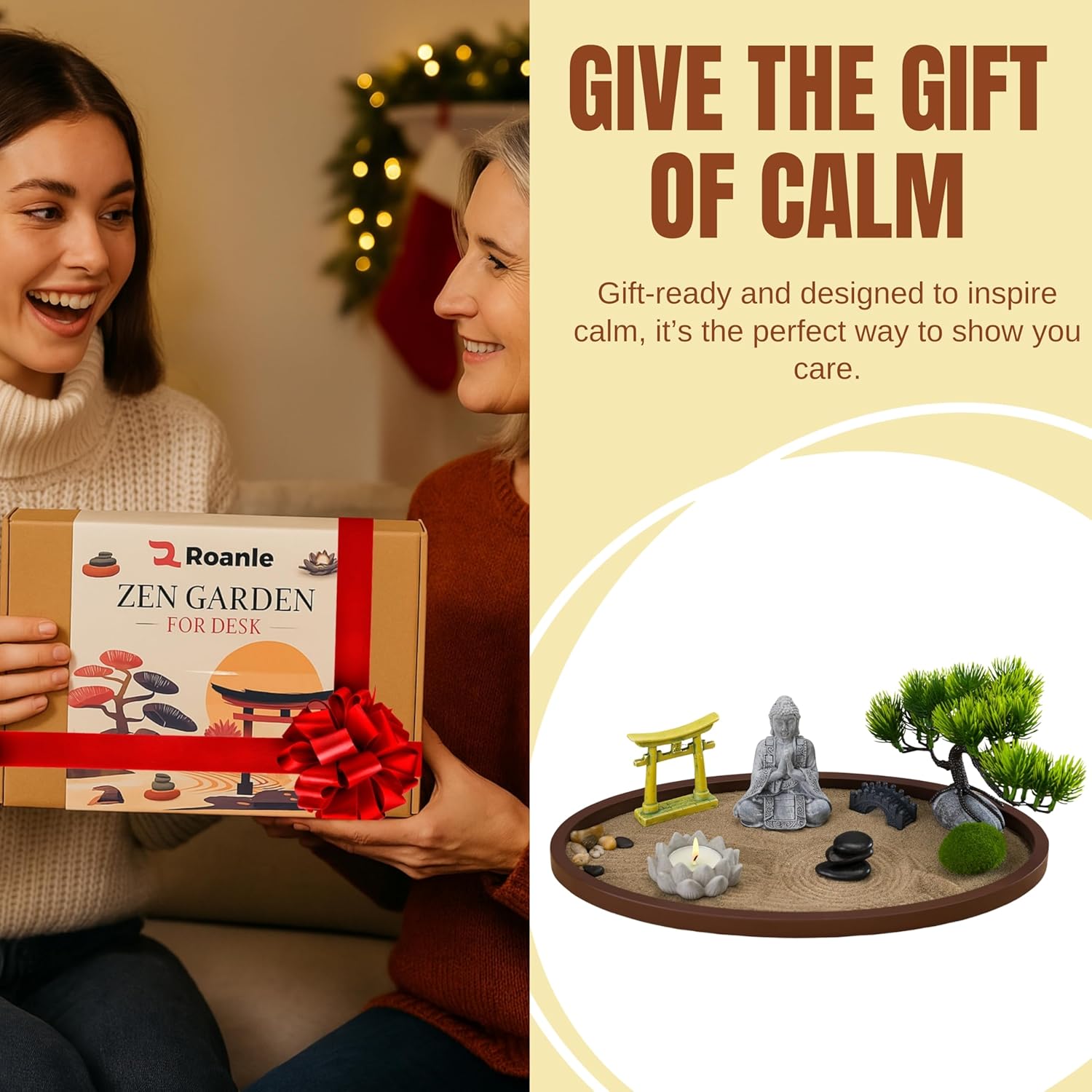 Roanle Zen Garden Desk Kit Miniature Japanese Decor
