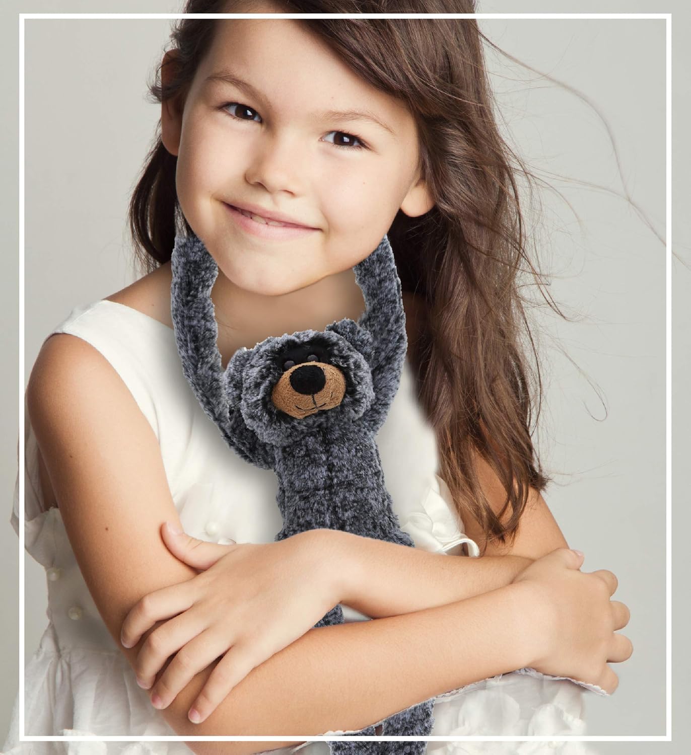 DolliBu Hanging Plush Black Bear Stuffed Animal - 21 Inch