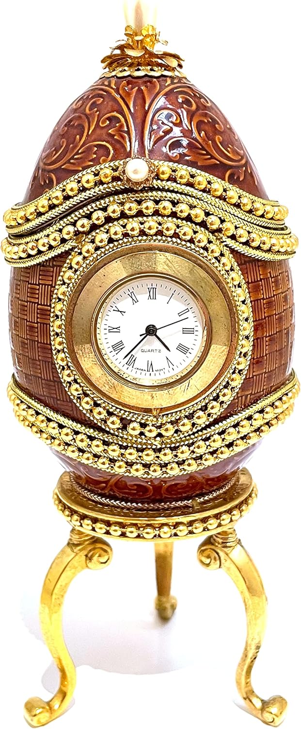 Faberge Style Decorative Trinket Box Egg