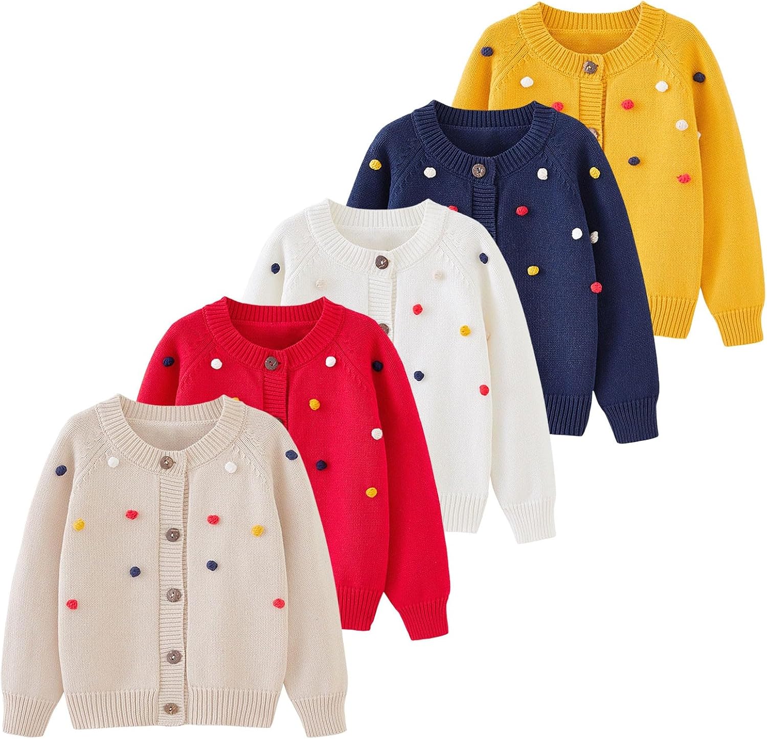 Baby and Toddler Cable Knit Cardigan Sweater for Girls