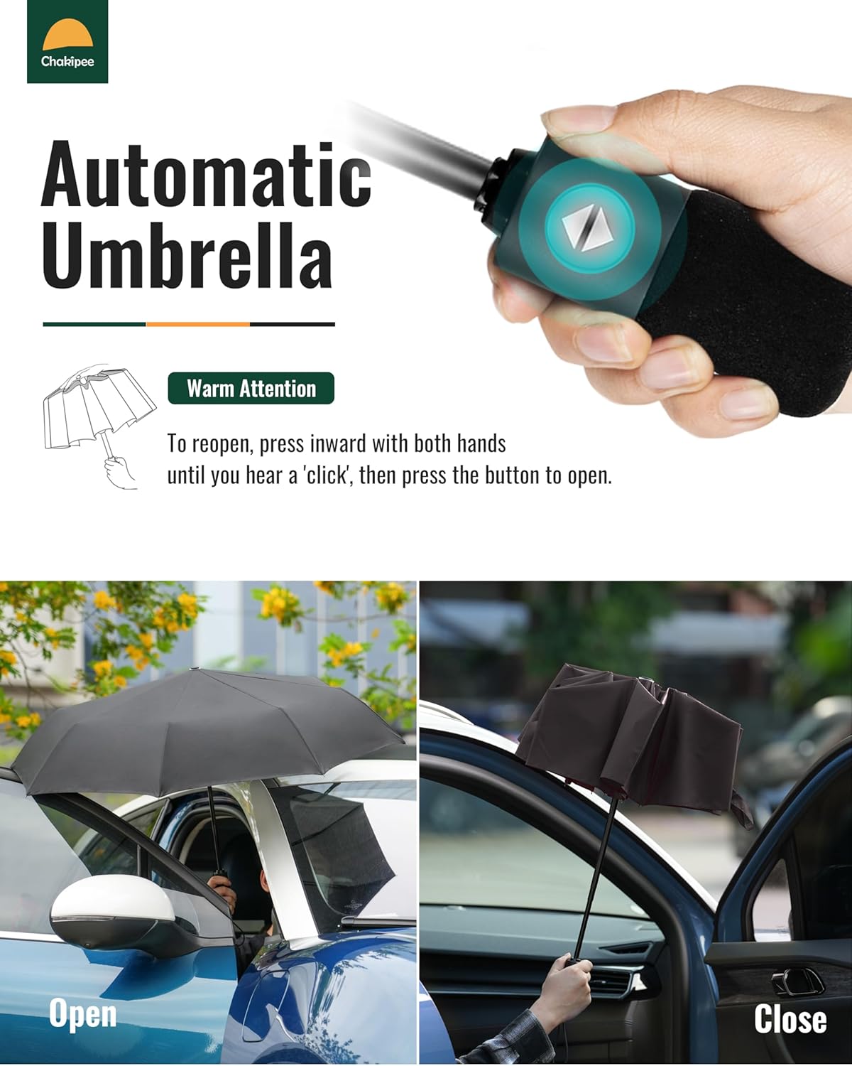 Chakipee Travel Compact Windproof Umbrella