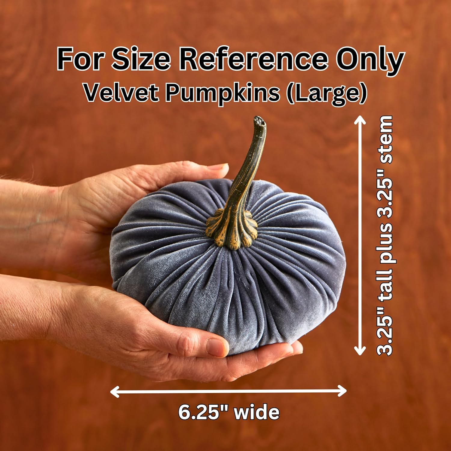 Set of 3 Velvet Pumpkins Fall Home Decor