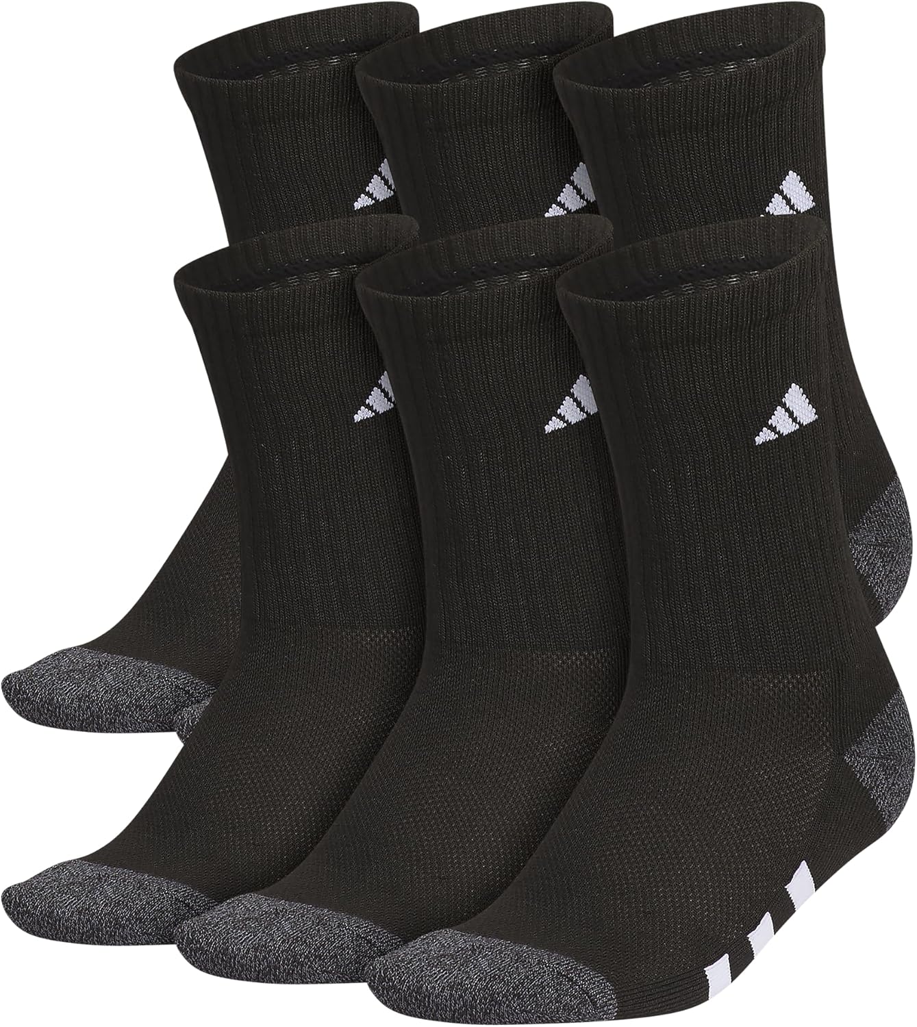 Adidas Youth Athletic Cushioned 6-Pack Crew Socks