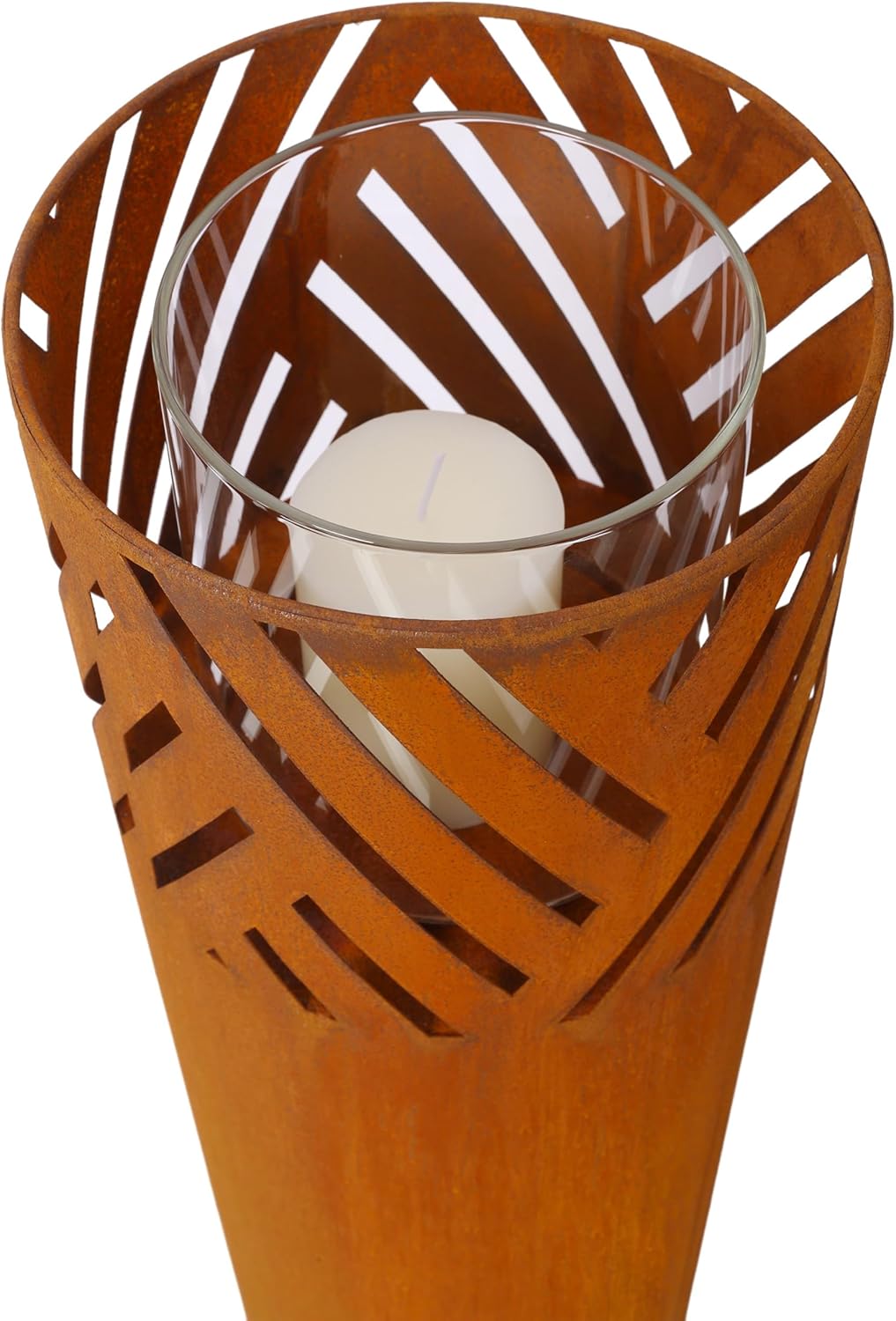 Strawberry Fairy 2-Pack Decorative Rust Lantern Columns