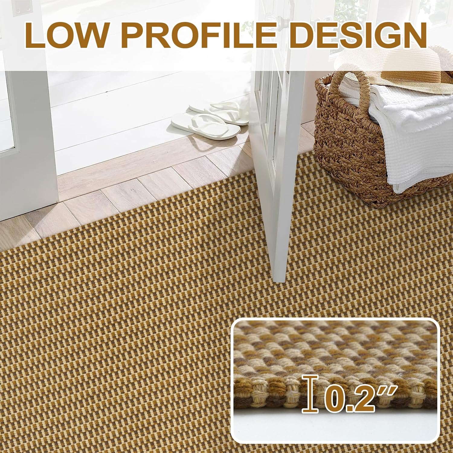 Collive 2x3 Washable Entryway Rug