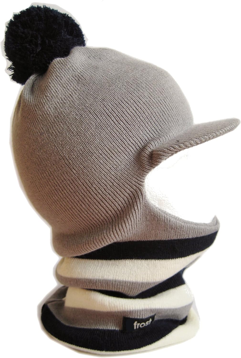 Frost Balaclava Winter Boys Hat Ski Mask Narrow Stripes Knit