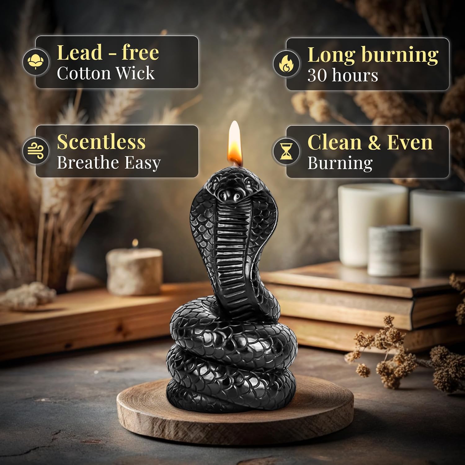 Gothic Decor Candles Snake Tentacle Cat