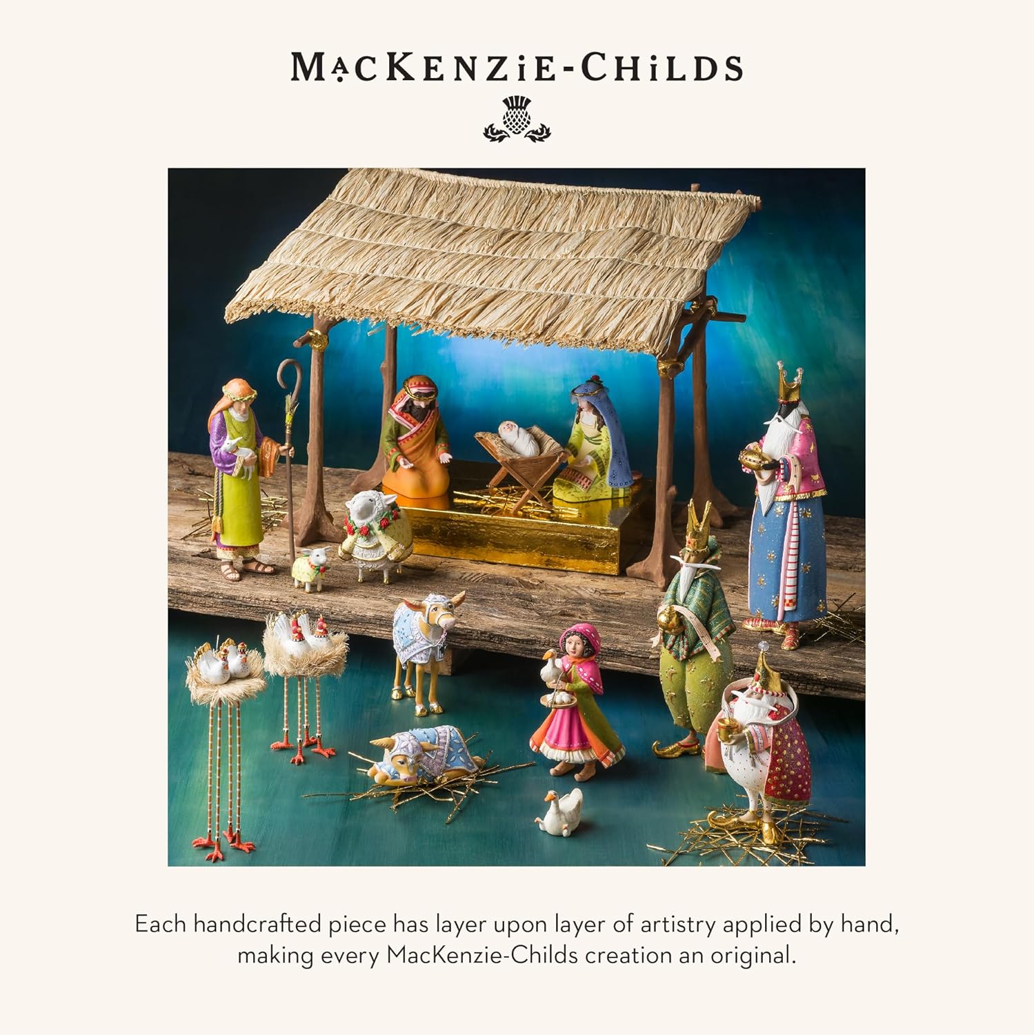 MACKENZIE-CHILDS Patience Brewster Nativity Figurine Set