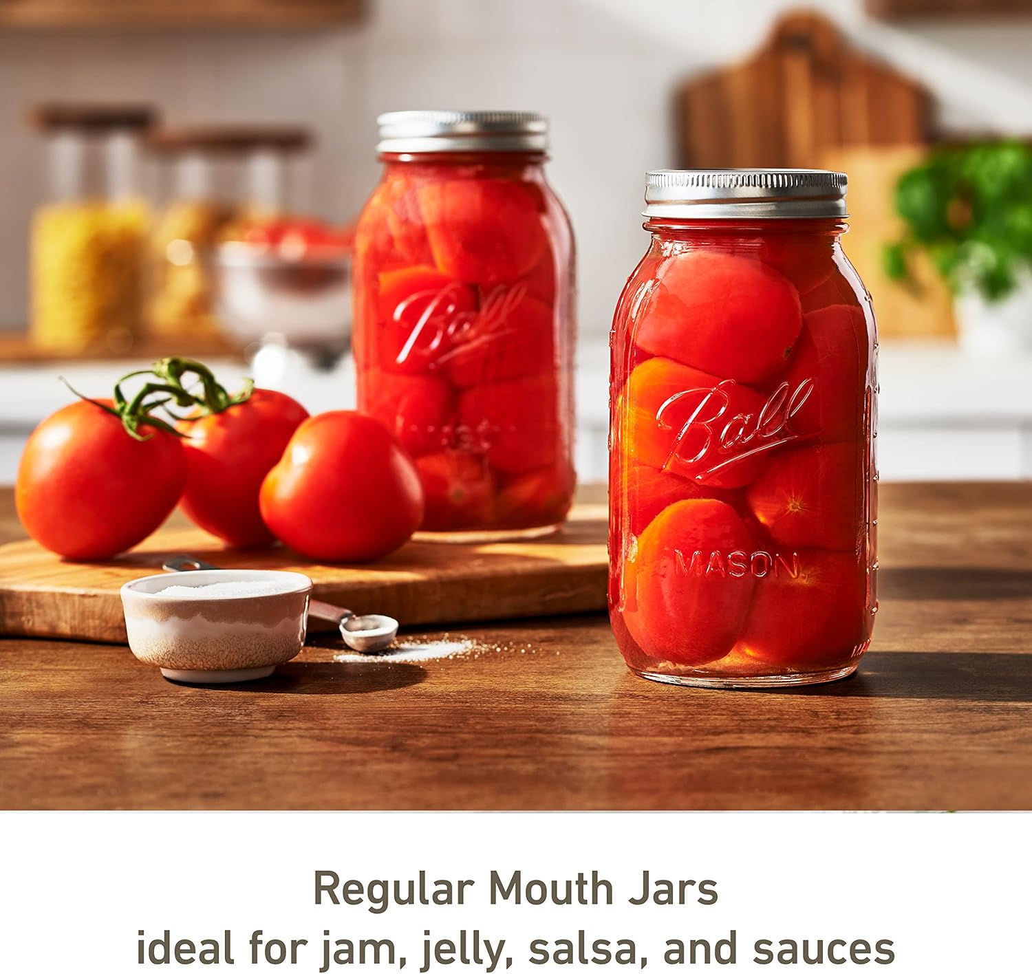 Ball Regular Mouth Quart Mason Jars with Lids and Bands