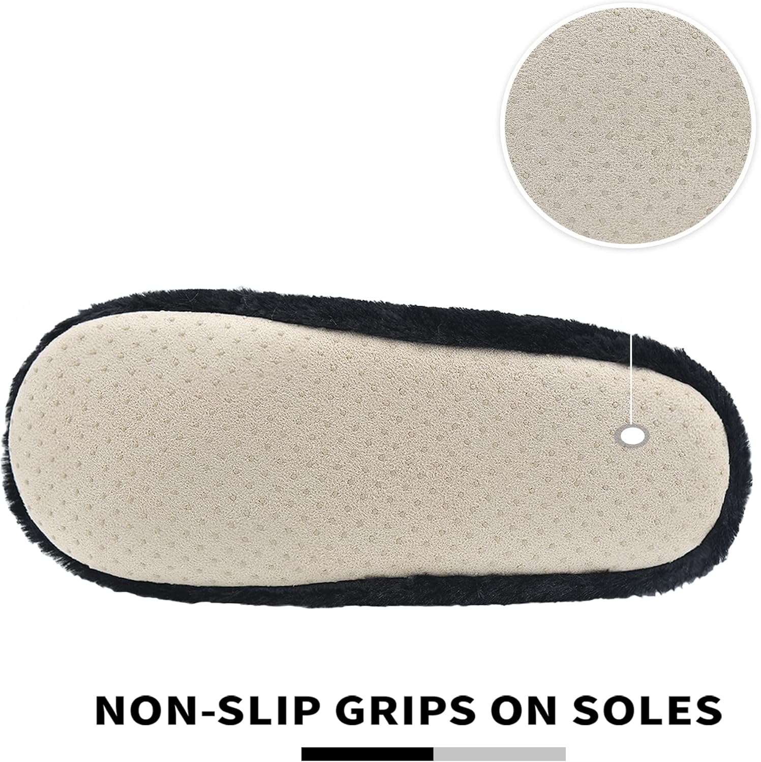 Cute Fuzzy Panda Bros Slippers With Non-Slip Grippers