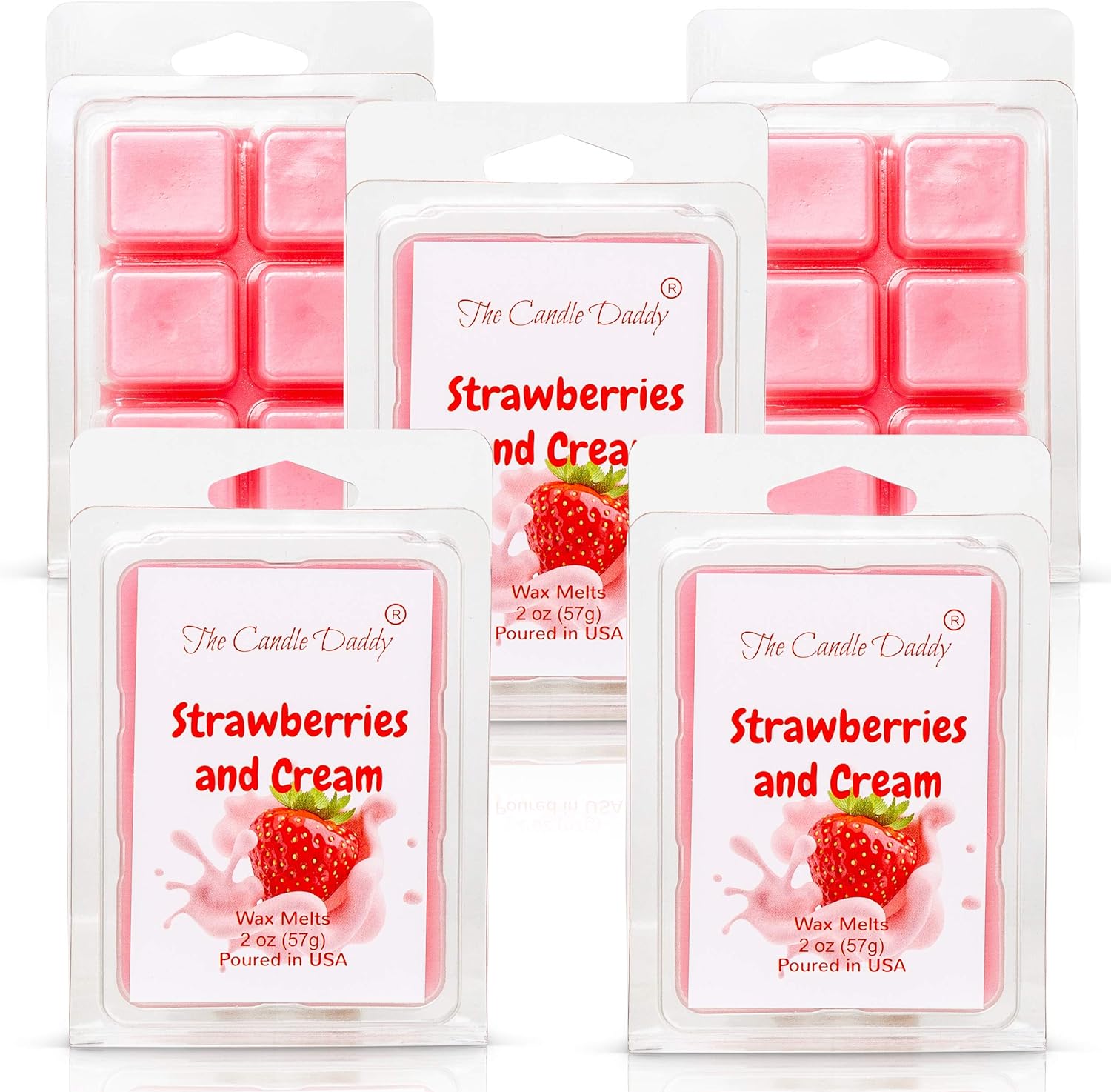 The Candle Daddy - Strawberries Cream Scented Wax Melts