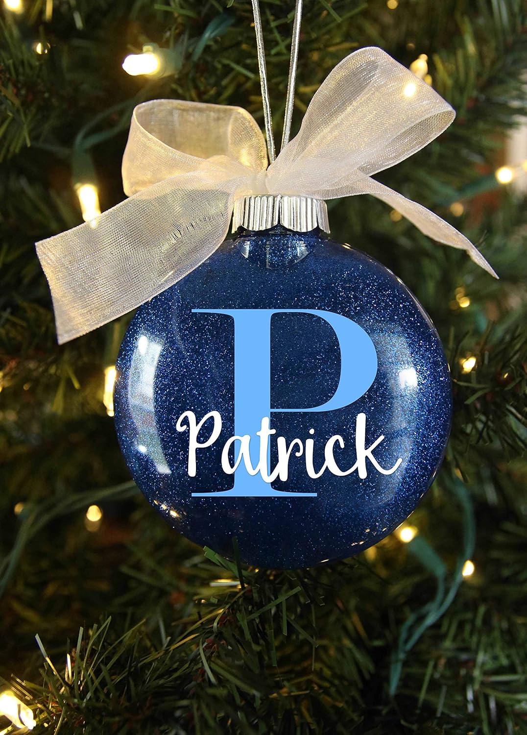 FIREFLY WISHES Personalized Baby Boy First Christmas Ornament 1