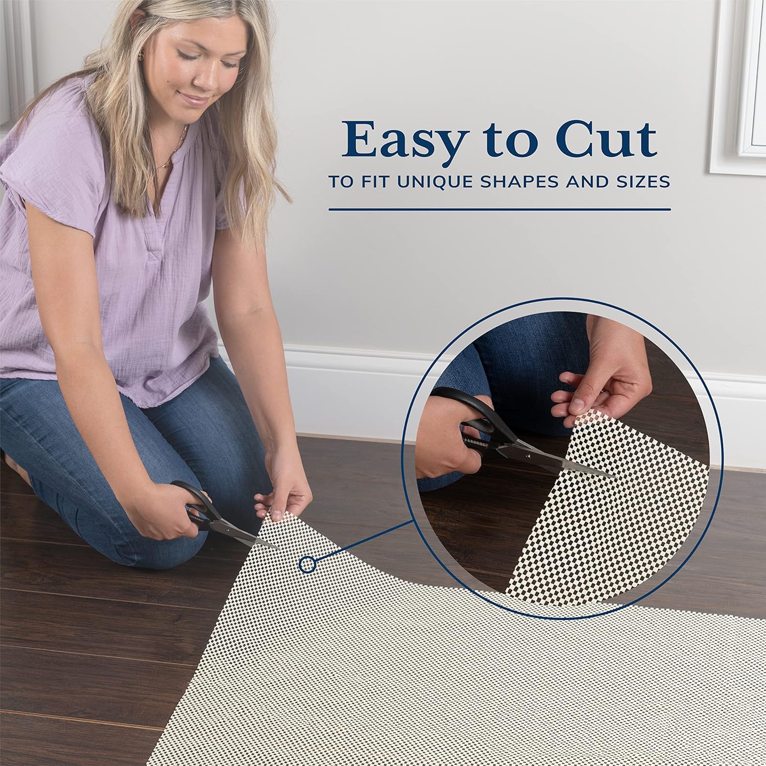 Veken 6x9 Ft Rug Pad Gripper for Hardwood Floors 1