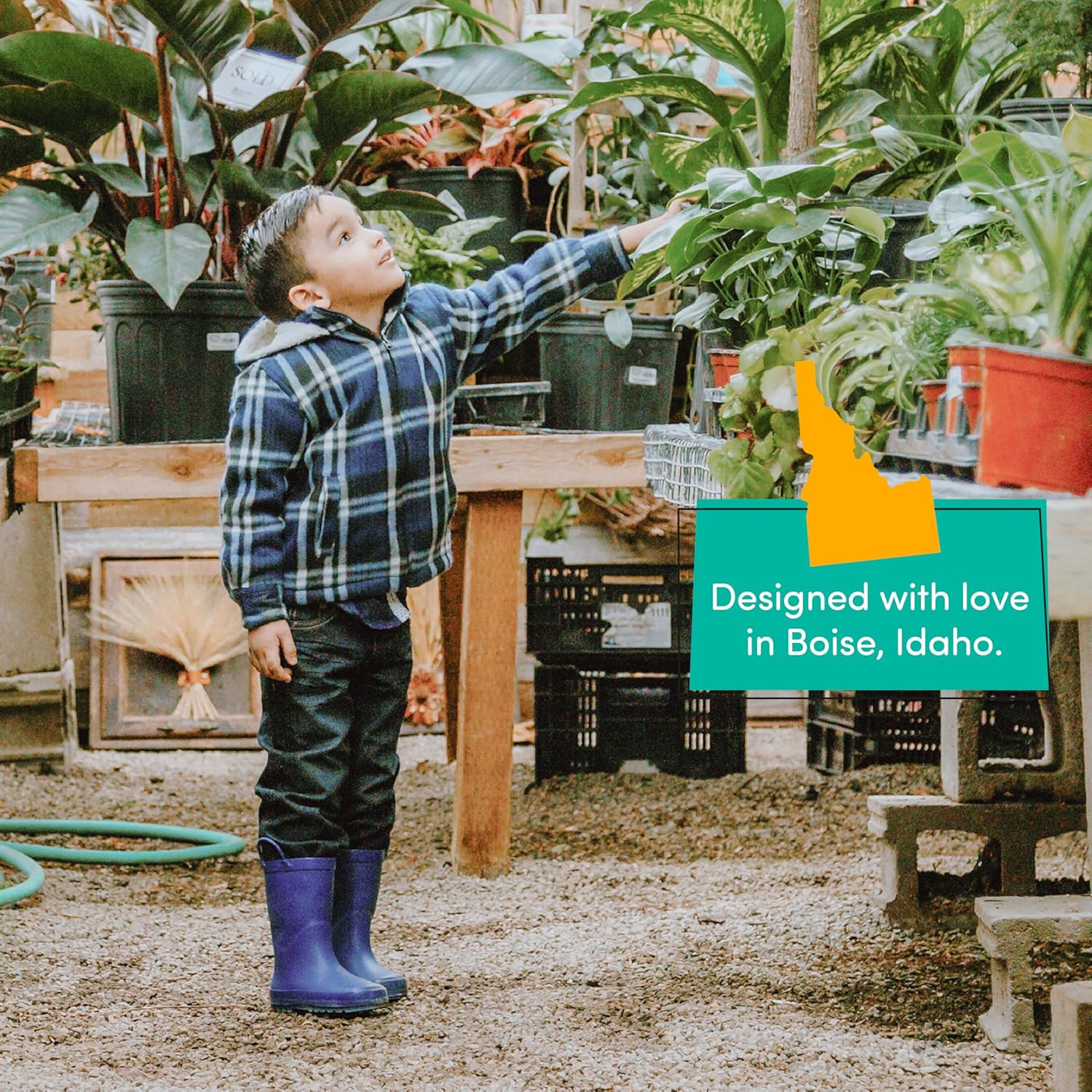 Lone Cone Premium Rain Boots for Kids with Solid Design