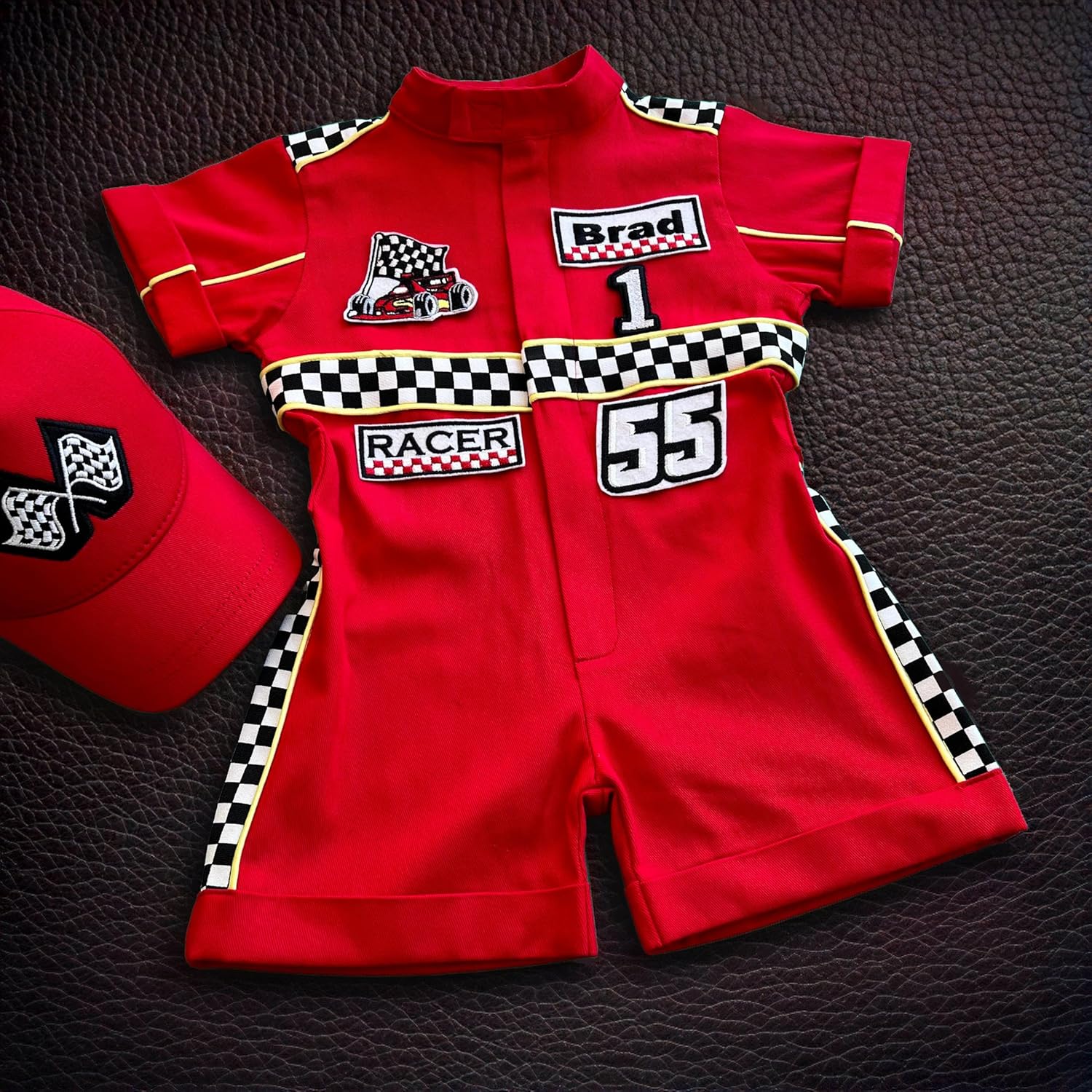 Handmade Race Car Driver Costume for Toddlers 12-18 Months