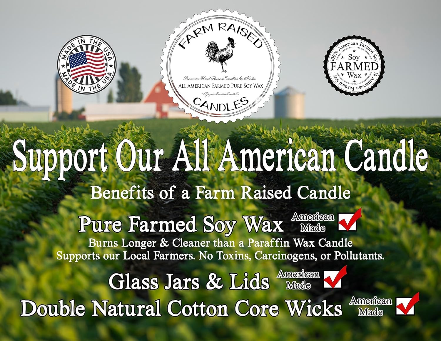 Farm Raised Candles - 5 Fall Spice Scents Soy Wax Cubes