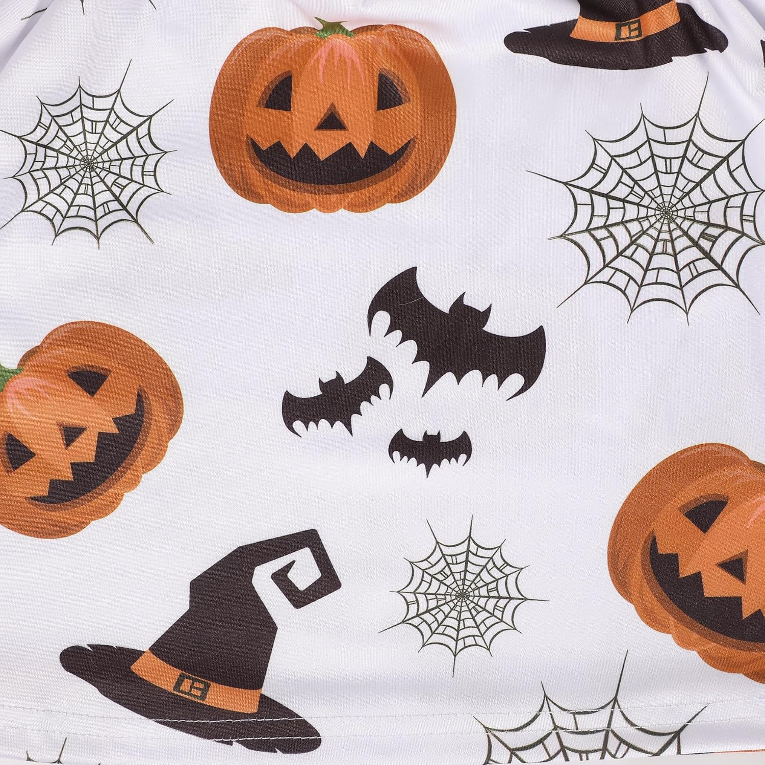 Toddler Girls Pumpkin Spider Ghost Print Dress 2-8Y