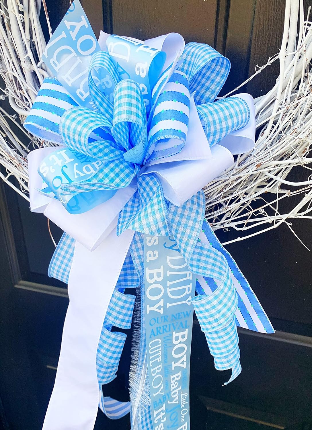 Handmade Baby Boy Bow Decorative Accent