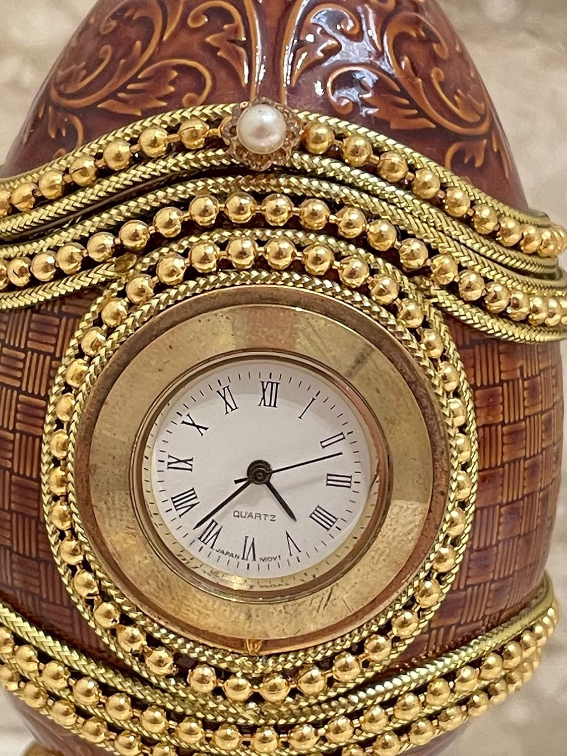 Faberge Style Decorative Trinket Box Egg