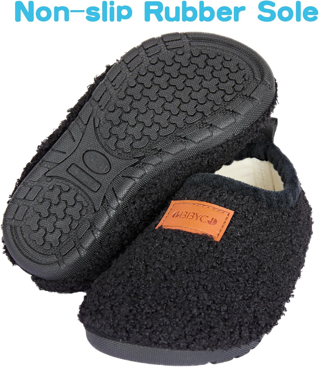 OBBYCO Kids House Slippers Cozy Lightweight Non-Slip for Infant Boys Girls