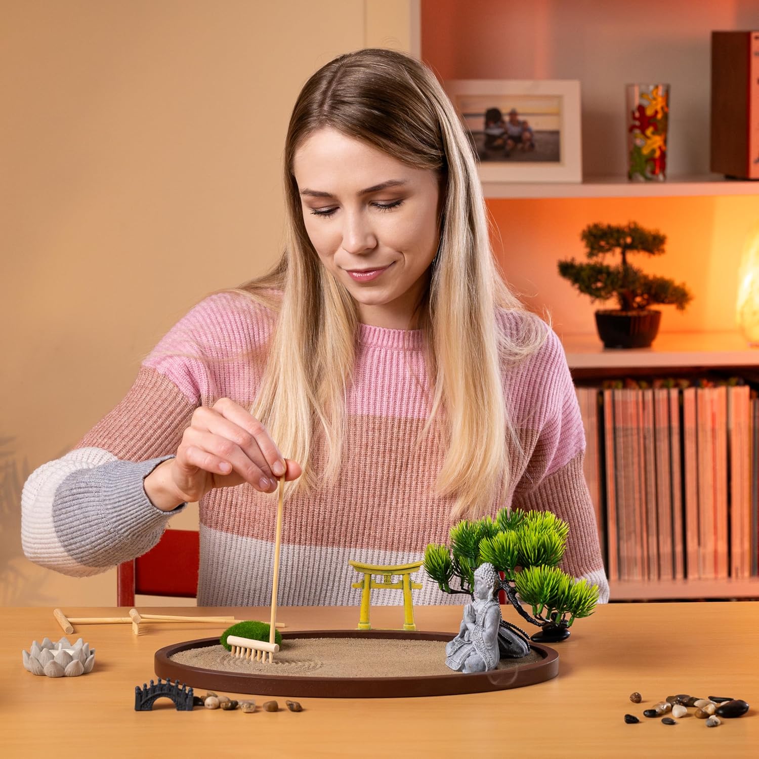 Roanle Zen Garden Desk Kit Miniature Japanese Decor