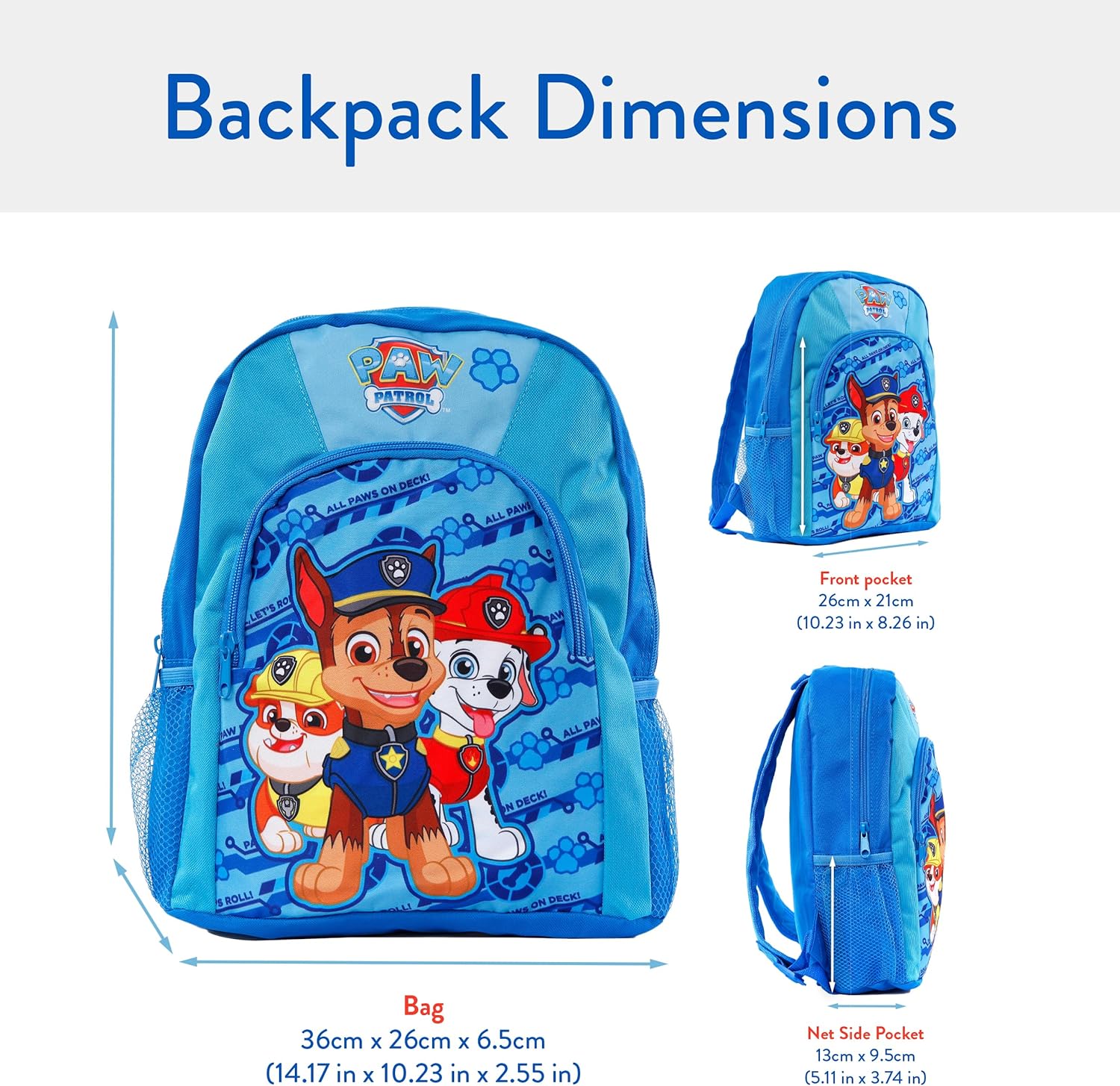 Paw Patrol Backpack for Boys - School Bag with Heroic Design