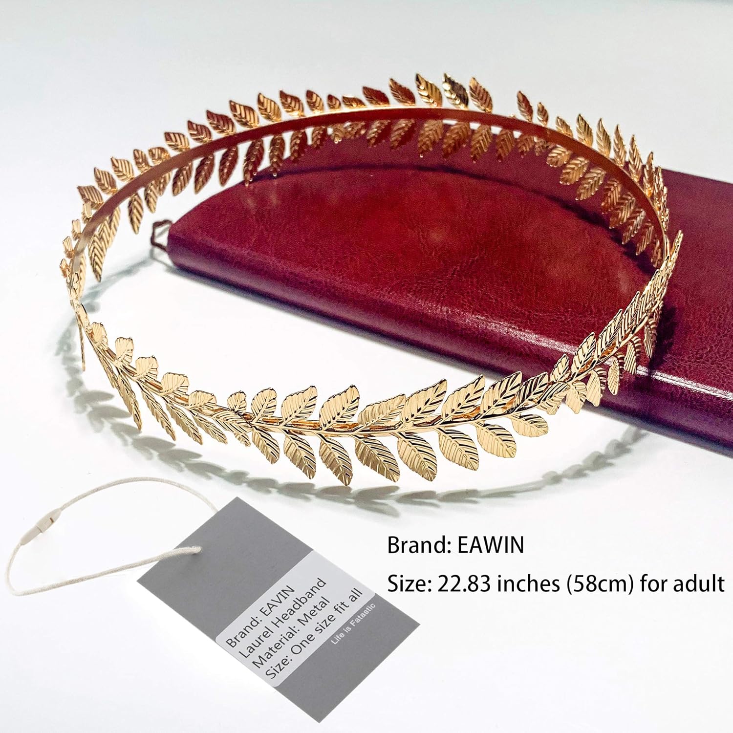 EAWIN Caesar Circlet Gold Leaf Headband for Costume 1
