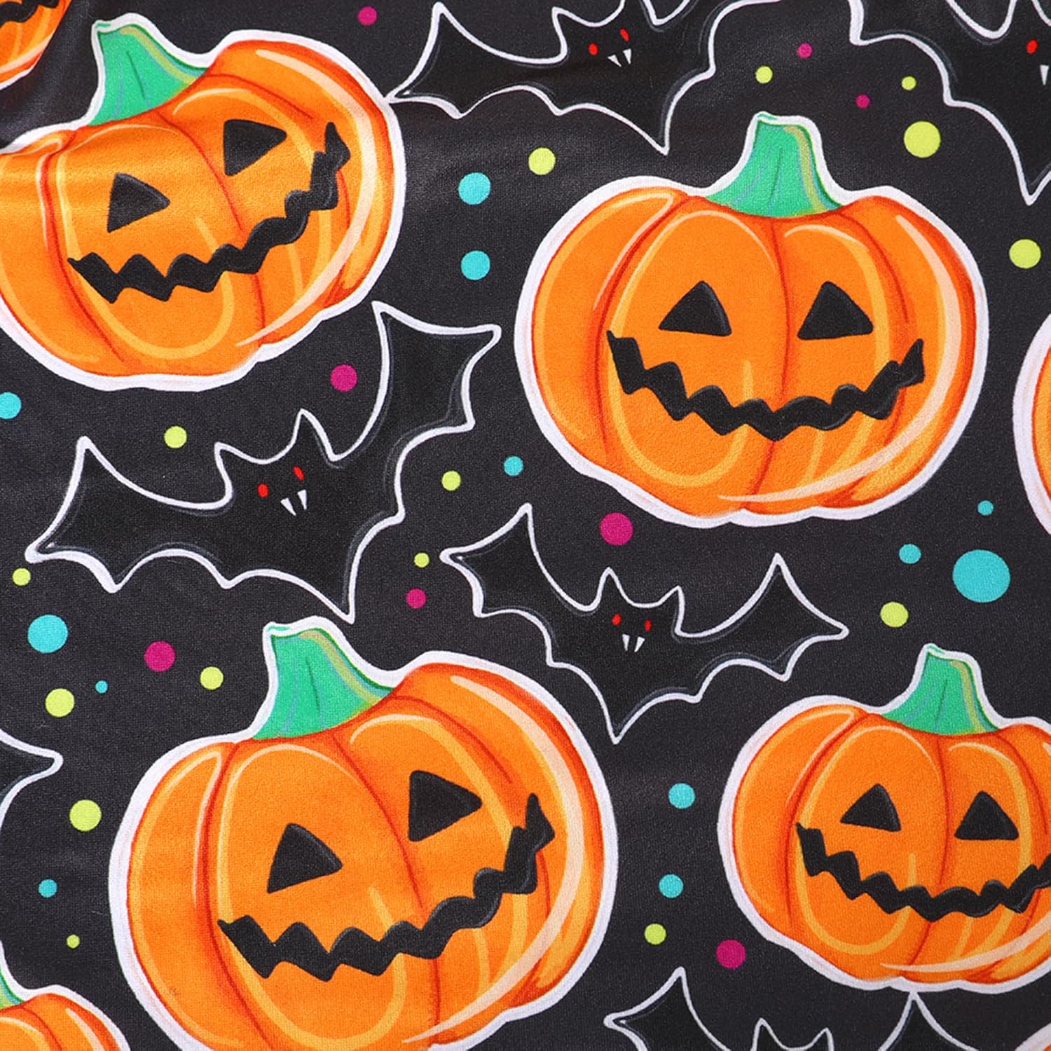 Halloween Christmas Toddler Girls Dress with Pumpkin Spider Ghost Print