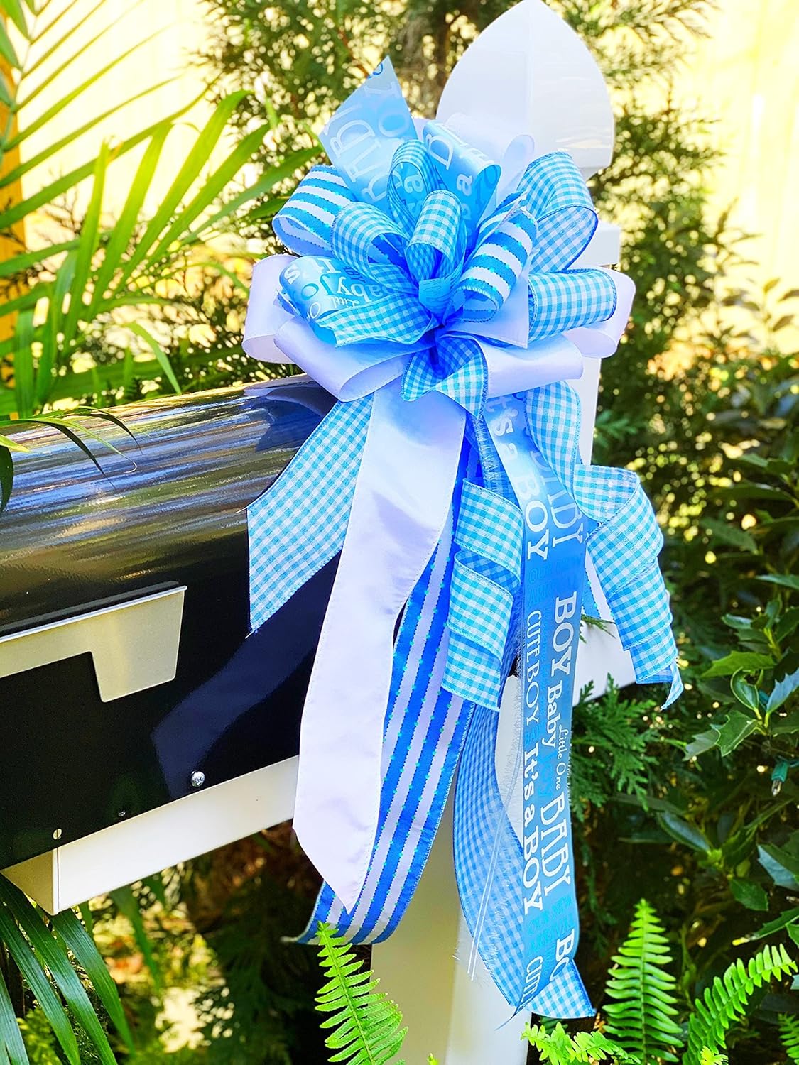 Handmade Baby Boy Bow Decorative Accent