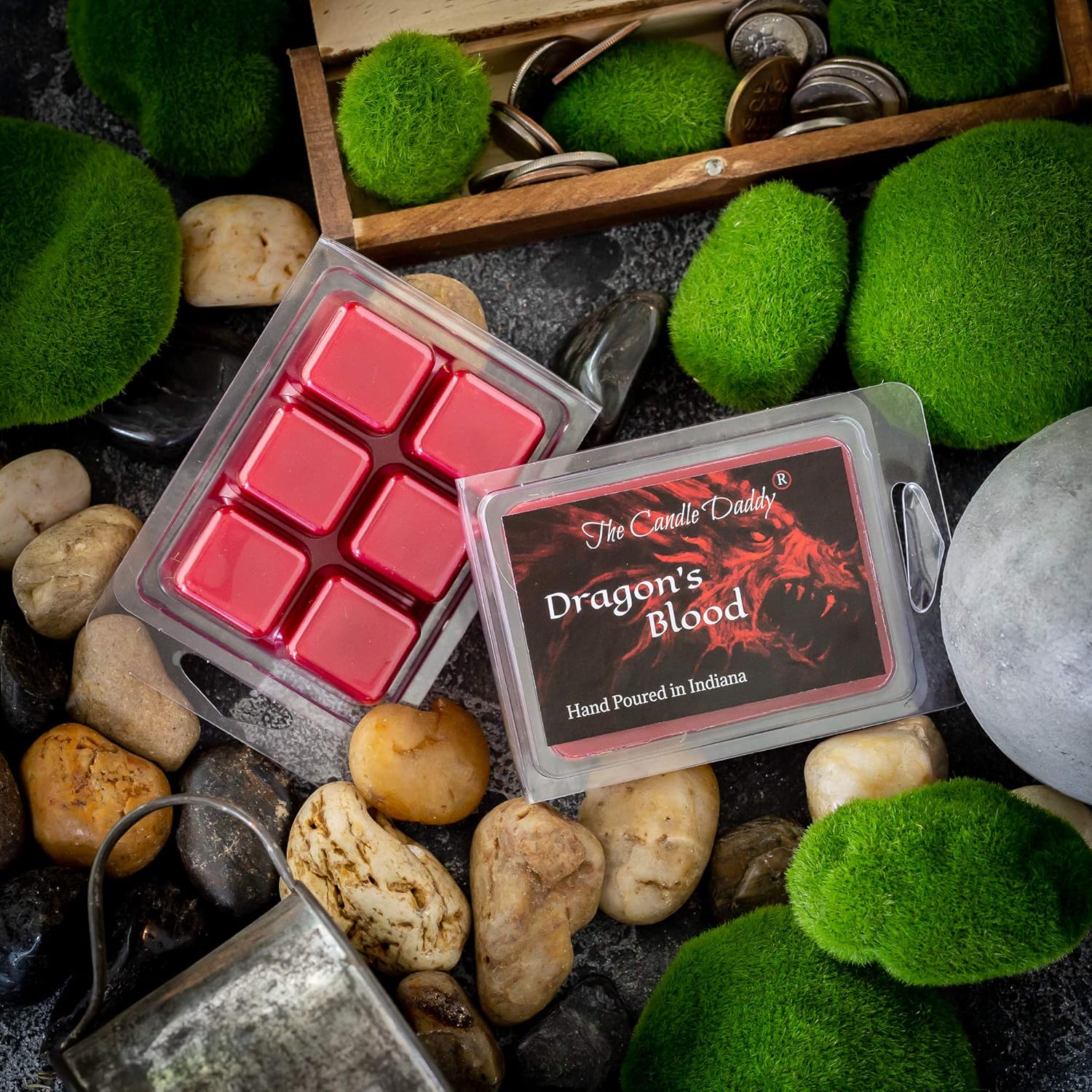 The Candle Daddy Dragons Blood Wax Melt - 6 Cubes