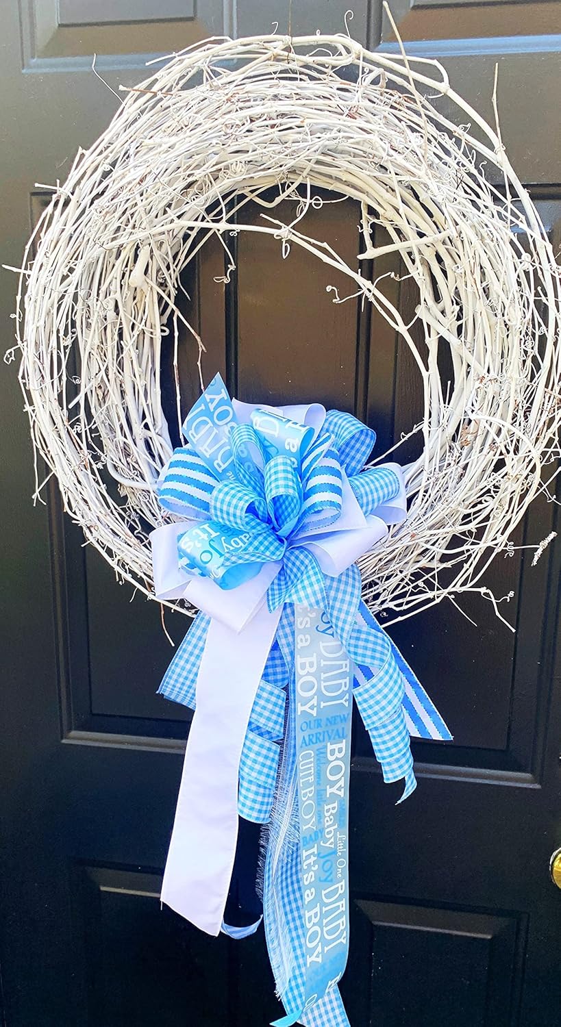 Handmade Baby Boy Bow Decorative Accent