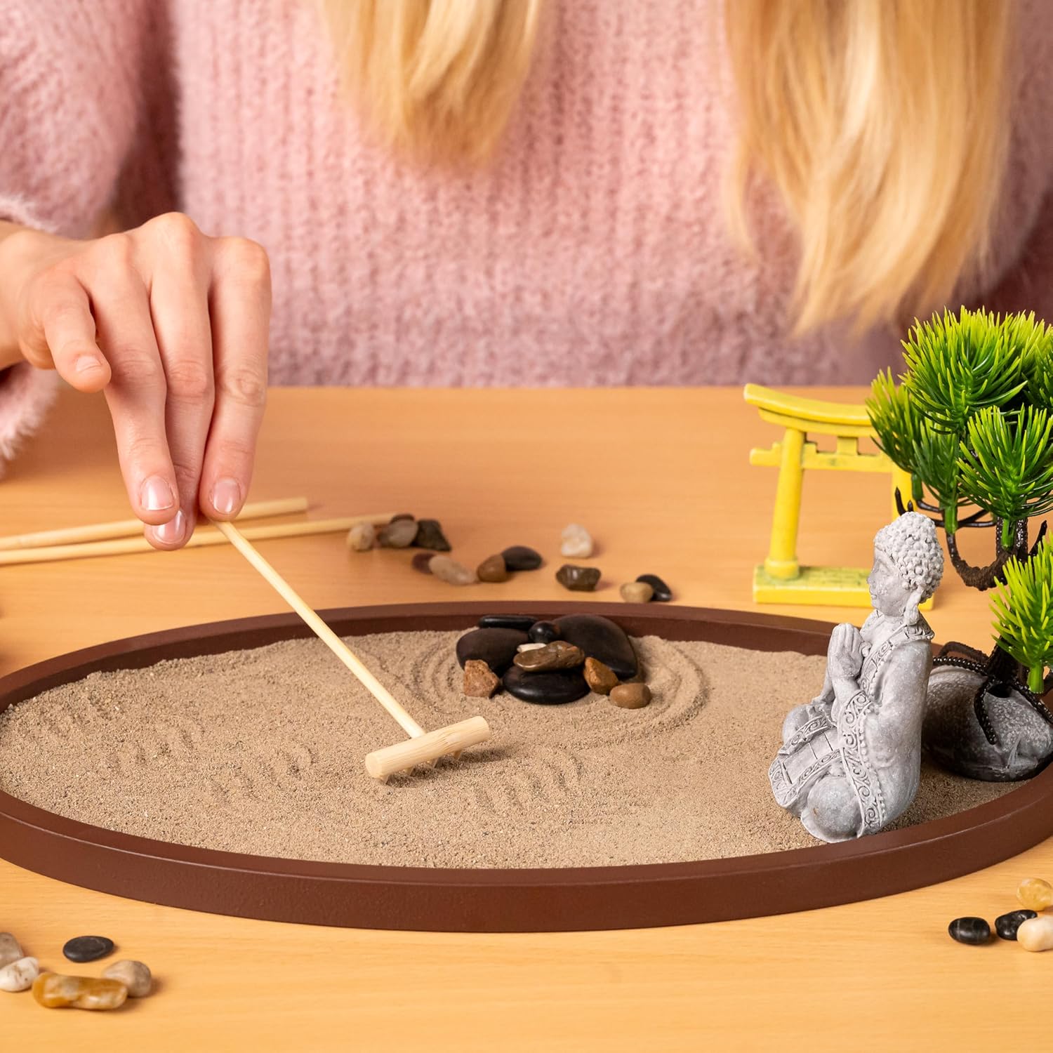 Roanle Zen Garden Desk Kit Miniature Japanese Decor