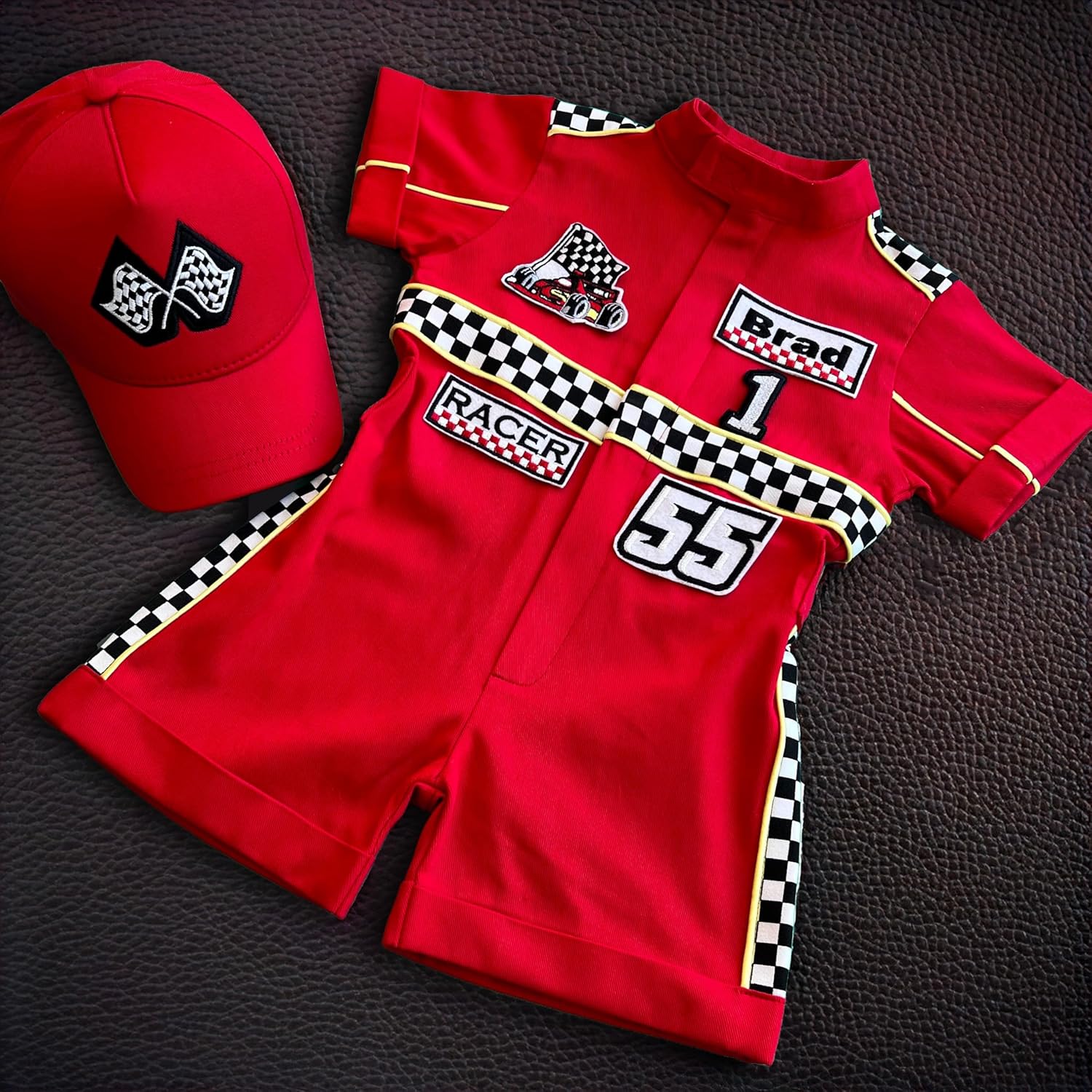 Handmade Race Car Driver Costume for Toddlers 12-18 Months