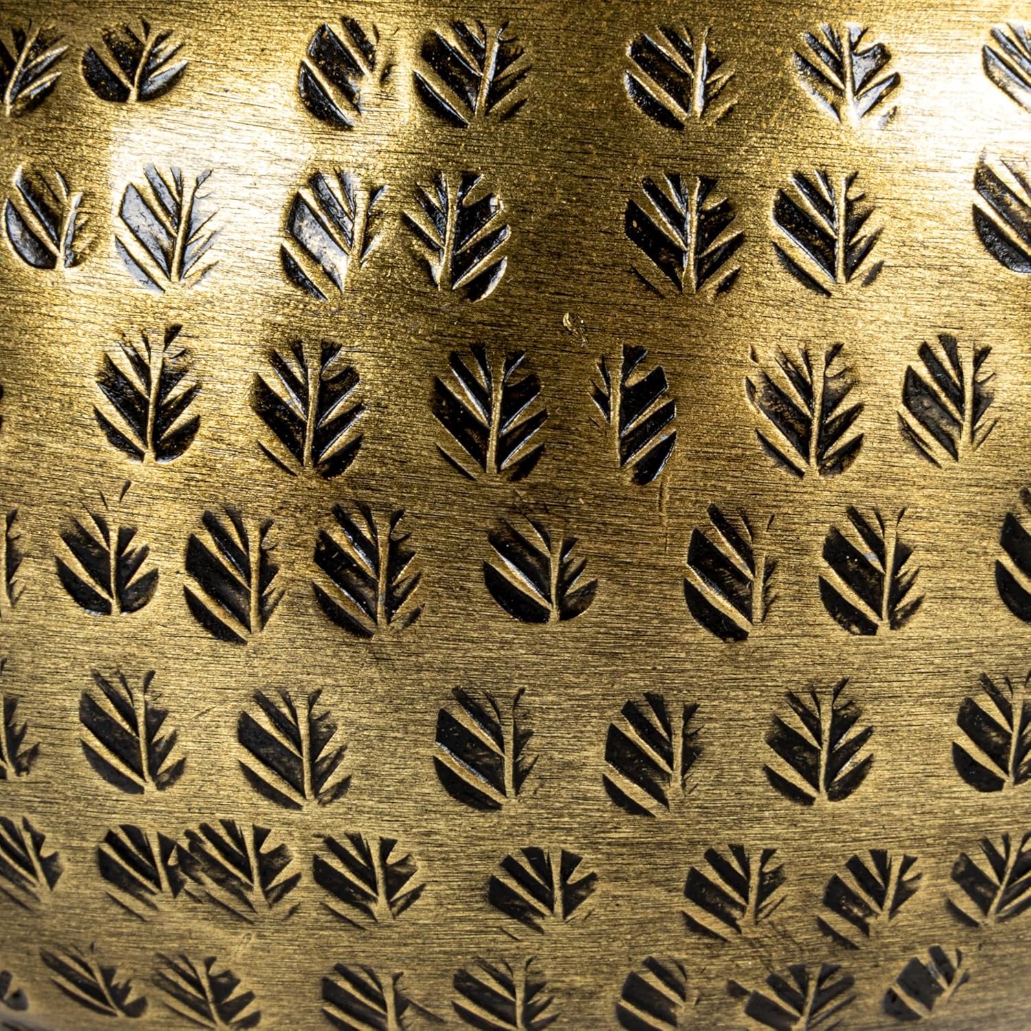Creative Co-Op Brass Finish Decorative Jar with Bird Top
